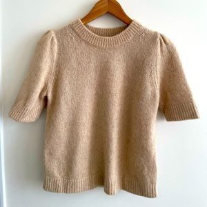COS short puff sleeve knit top